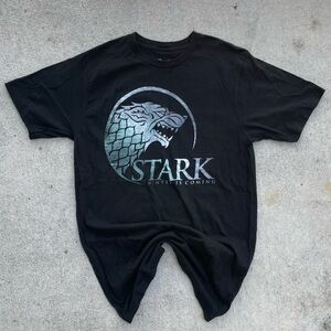 Game of Thrones Stark T Shirt Winter Is Coming Black Graphic M
